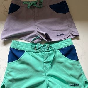 Patagonia board shorts girls size 8 set of two